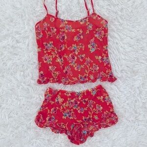 Victoria’s Secret vintage y2k mesh crop cami and shorts set